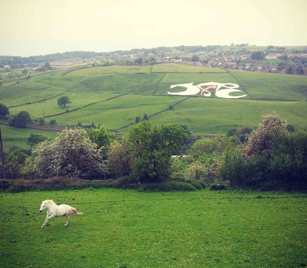 Al Asr, the Time, land art for the Grand Depart, Yorkshire, Tour de France 2014 (c) Razwan Ul-Haq